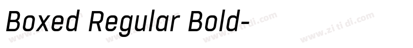 Boxed Regular Bold字体转换